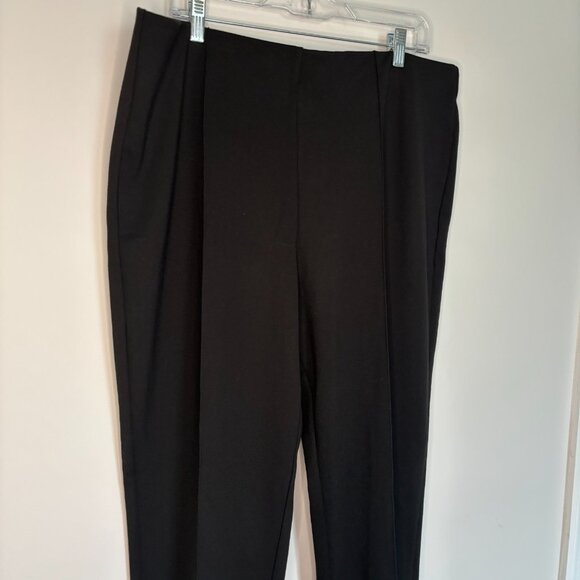RUBY RD NEW Pull On Pant Womens XL Black Tapered Office Stretch Casual Comfy - Picture 1 of 7